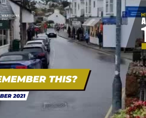 Image of a road with a caption "remember this"